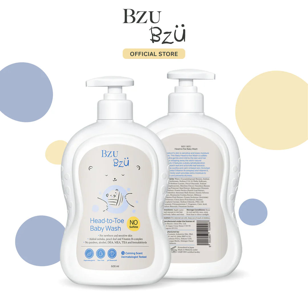 BZU BZU Head-to-Toe Baby Wash 600ml 