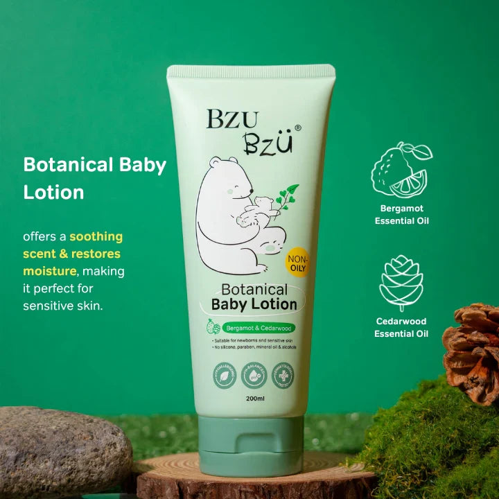 BZU BZU Botanical Baby Lotion Bergamot &amp; Cedarwood 200ml