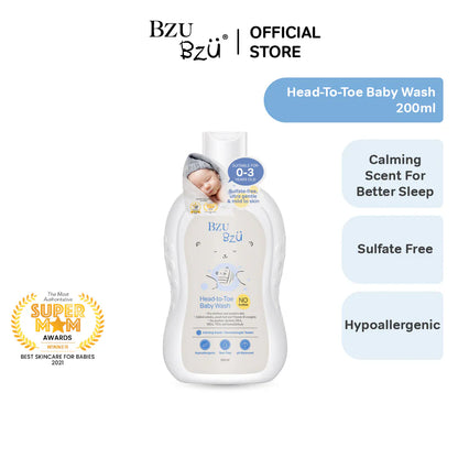 BZU BZU Head-to-Toe Baby Wash 200ml