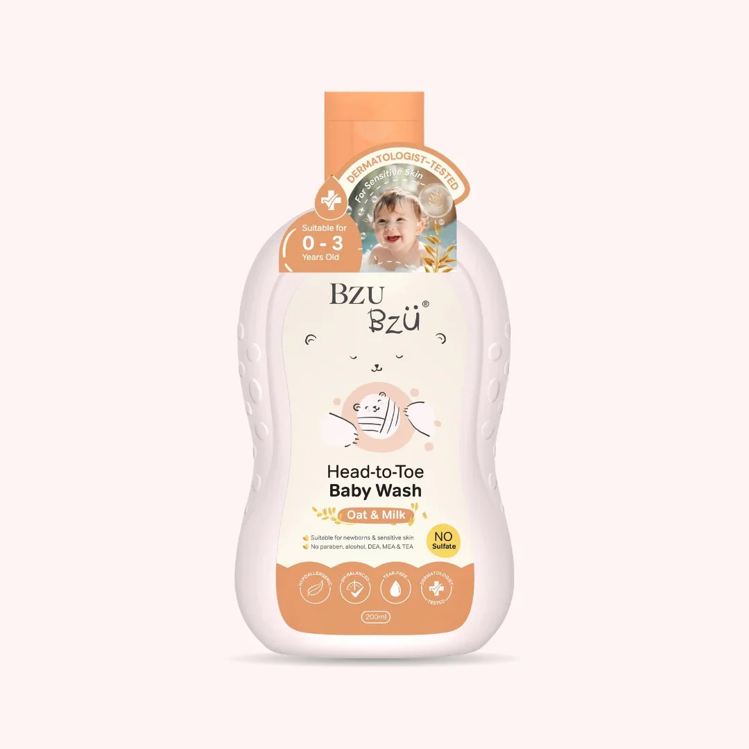BZU BZU Head-to-Toe Baby Wash Oat &amp; Milk 200ml