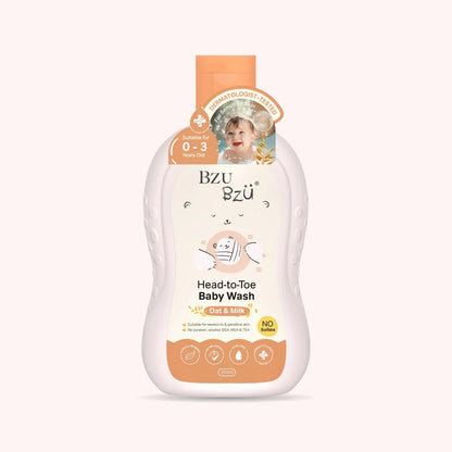 BZU BZU Head-to-Toe Baby Wash Oat &amp; Milk 200ml
